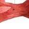 GLOBOSTAR® GOURAMI 02360 Μοντέρνο Κρεμαστό Φωτιστικό Οροφής με Ντουί 1 x E27 AC 220-240V IP20 - Κόκκινο - Μ70 x Π40 x Υ27cm