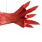 GLOBOSTAR® GOURAMI 02360 Μοντέρνο Κρεμαστό Φωτιστικό Οροφής με Ντουί 1 x E27 AC 220-240V IP20 - Κόκκινο - Μ70 x Π40 x Υ27cm