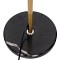 GloboStar® VERSA 00832 Μοντέρνο Επιδαπέδιο Φωτιστικό Μονόφωτο 1 x E27 IP20 Χρυσό & Ασημί Μέταλλο με Μαύρο Μάρμαρο - Μ15 x Π15 x Υ155cm