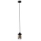 GLOBOSTAR® DARSEY 10001145 Vintage Κρεμαστό Φωτιστικό Οροφής με Ντουί 1 x E27 AC 220-240V IP20 - Μαύρο - Μ10 x Π10 x Υ25cm