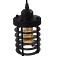 GLOBOSTAR® DARSEY 10001145 Vintage Κρεμαστό Φωτιστικό Οροφής με Ντουί 1 x E27 AC 220-240V IP20 - Μαύρο - Μ10 x Π10 x Υ25cm