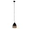 GLOBOSTAR® OLIVER 10001231 Vintage Κρεμαστό Φωτιστικό Οροφής με Ντουί 1 x E27 AC 220-240V IP20 - Μαύρο & Μελί - Μ20 x Π20 x Υ21cm