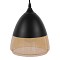 GLOBOSTAR® OLIVER 10001231 Vintage Κρεμαστό Φωτιστικό Οροφής με Ντουί 1 x E27 AC 220-240V IP20 - Μαύρο & Μελί - Μ20 x Π20 x Υ21cm