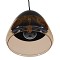 GLOBOSTAR® OLIVER 10001231 Vintage Κρεμαστό Φωτιστικό Οροφής με Ντουί 1 x E27 AC 220-240V IP20 - Μαύρο & Μελί - Μ20 x Π20 x Υ21cm