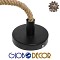 GLOBOSTAR® MALVERN 10001240 Vintage Κρεμαστό Φωτιστικό Οροφής με Ντουί 1 x E27 AC 220-240V IP20 - Μαύρο & Μπεζ - Μ33 x Π22 x Υ33cm