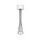 GloboStar® NOVA 201-0036 Μοντέρνο Επιδαπέδιο Φωτιστικό 1 x E27 IP20 Μαύρο Μεταλλό με Λευκό Ύφασμα - Μ36 x Π36 x Υ148cm
