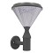 GLOBOSTAR® SOLARTIS 12125 Φωτιστικό Κολωνάκι Κήπου LED 10W 1000lm 180° με Ενσωματωμένο Φωτοβολταϊκό Panel 6V 5W & Επαναφορτιζόμενη Μπαταρία Li-ion 3.2V 6000mAh με Αισθητήρα Ημέρας-Νύχτας Αδιάβροχο IP65 Ψυχρό Λευκό 6000K - Γκρι Ανθρακί - Μ26 x Π26 x Υ37cm