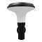 GLOBOSTAR® SOLARTIS 12129 Φωτιστικό Κολωνάκι Κήπου LED 10W 1000lm 180° με Ενσωματωμένο Φωτοβολταϊκό Panel 6V 5W & Επαναφορτιζόμενη Μπαταρία Li-ion 3.2V 6000mAh με Αισθητήρα Ημέρας-Νύχτας Αδιάβροχο IP65 Ψυχρό Λευκό 6000K - Γκρι Ανθρακί - Μ26 x Π33 x Υ28cm