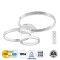GLOBOSTAR® DIAMOND 61115 Μοντέρνο Φωτιστικό Οροφής LED 100W 12123lm 360° AC 220-240V IP20 Ρυθμιζόμενο Λευκό CCT με Χειριστήριο από 2700K έως 6000K Dimmable - Lumileds SMD Chip - Λευκό Ματ - Μ80 x Π50 x Υ20cm - 3 Χρόνια Εγγύηση