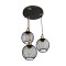 GLOBOSTAR® VIVIDUS 201-0020 Vintage Κρεμαστό Φωτιστικό Οροφής με Ντουί 3 x E27 AC 220-240V IP20 - Μαύρο & Χρυσό - Μ40 x Π40 x Υ60cm