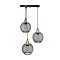GLOBOSTAR® VIVIDUS 201-0020 Vintage Κρεμαστό Φωτιστικό Οροφής με Ντουί 3 x E27 AC 220-240V IP20 - Μαύρο & Χρυσό - Μ40 x Π40 x Υ60cm
