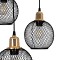 GLOBOSTAR® VIVIDUS 201-0020 Vintage Κρεμαστό Φωτιστικό Οροφής με Ντουί 3 x E27 AC 220-240V IP20 - Μαύρο & Χρυσό - Μ40 x Π40 x Υ60cm