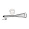 GloboStar® NOVA 201-0036 Μοντέρνο Επιδαπέδιο Φωτιστικό 1 x E27 IP20 Μαύρο Μεταλλό με Λευκό Ύφασμα - Μ36 x Π36 x Υ148cm