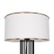 GloboStar® NOVA 201-0036 Μοντέρνο Επιδαπέδιο Φωτιστικό 1 x E27 IP20 Μαύρο Μεταλλό με Λευκό Ύφασμα - Μ36 x Π36 x Υ148cm