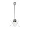 GLOBOSTAR® PLEX 202-0038 Μοντέρνο Κρεμαστό Φωτιστικό Οροφής με Ντουί 1 x E27 AC 220-240V IP20 - Ασημί & Διάφανο - Μ25 x Π25 x Υ23cm