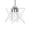 GLOBOSTAR® PLEX 202-0038 Μοντέρνο Κρεμαστό Φωτιστικό Οροφής με Ντουί 1 x E27 AC 220-240V IP20 - Ασημί & Διάφανο - Μ25 x Π25 x Υ23cm