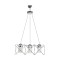 GLOBOSTAR® PLEX 202-0039 Μοντέρνο Κρεμαστό Φωτιστικό Οροφής με Ντουί 3 x E27 AC 220-240V IP20 - Ασημί & Διάφανο - Μ56 x Π17 x Υ24cm