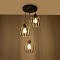 GLOBOSTAR® LUSE 202-0049 Μοντέρνο Κρεμαστό Φωτιστικό Οροφής με Ντουί 3 x E27 AC 220-240V IP20 - Μαύρο - Μ40 x Π40 x Υ65cm