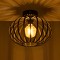 GLOBOSTAR® STAR 202-0051 Μοντέρνο Φωτιστικό Οροφής με Ντουί 1 x E27 AC 220-240V IP20 - Μαύρο - Μ40 x Π40 x Υ27cm