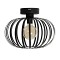 GLOBOSTAR® STAR 202-0051 Μοντέρνο Φωτιστικό Οροφής με Ντουί 1 x E27 AC 220-240V IP20 - Μαύρο - Μ40 x Π40 x Υ27cm