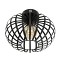 GLOBOSTAR® STAR 202-0051 Μοντέρνο Φωτιστικό Οροφής με Ντουί 1 x E27 AC 220-240V IP20 - Μαύρο - Μ40 x Π40 x Υ27cm