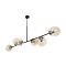 GLOBOSTAR® LATTICE 203-0017 Μοντέρνο Φωτιστικό Οροφής με Ντουί 6 x E27 AC 220-240V IP20 - Μαύρο & Μπρούτζινο - Μ120 x Π32 x Υ32cm