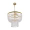 GLOBOSTAR® CRYSTAL 203-0028 Κλασικό Κρεμαστό Φωτιστικό Οροφής με Ντουί 3 x E27 AC 220-240V IP20 - Χρυσό & Διάφανο - Μ41 x Π41 x Υ40cm