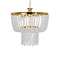GLOBOSTAR® CRYSTAL 203-0028 Κλασικό Κρεμαστό Φωτιστικό Οροφής με Ντουί 3 x E27 AC 220-240V IP20 - Χρυσό & Διάφανο - Μ41 x Π41 x Υ40cm