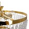 GLOBOSTAR® CRYSTAL 203-0028 Κλασικό Κρεμαστό Φωτιστικό Οροφής με Ντουί 3 x E27 AC 220-240V IP20 - Χρυσό & Διάφανο - Μ41 x Π41 x Υ40cm