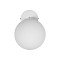 GloboStar® DALPH 203-0035 Vintage Επιτοίχιο Φωτιστικό Απλίκα Μονόφωτο 1 x E27 IP20 Λευκό Μέταλλο με Λευκό Γυαλί - M15 x Π25x Υ22cm