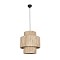 GLOBOSTAR® SALTO 203-0037 Boho Κρεμαστό Φωτιστικό Οροφής με Ντουί 1 x E27 AC 220-240V IP20 - Μπεζ - M40 x Π40 x Υ42cm
