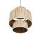 GLOBOSTAR® SALTO 203-0037 Boho Κρεμαστό Φωτιστικό Οροφής με Ντουί 1 x E27 AC 220-240V IP20 - Μπεζ - M40 x Π40 x Υ42cm