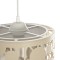 GLOBOSTAR® PETAL 203-0067 Μοντέρνο Κρεμαστό Φωτιστικό Οροφής με Ντουί 1 x E27 AC 220-240V IP20 - Μπεζ - Μ23 x Π23 x Υ30cm