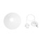 GLOBOSTAR® FONTE 203-0081 Μοντέρνο Κρεμαστό Φωτιστικό Οροφής με Ντουί 1 x E27 AC 220-240V IP20 - Λευκό - Μ22.5 x Π22.5 x Υ10cm