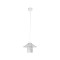 GLOBOSTAR® PROMO 203-0088 Μοντέρνο Κρεμαστό Φωτιστικό Οροφής με Ντουί 1 x E27 AC 220-240V IP20 - Λευκό - Μ25.5 x Π25.5 x Υ20cm