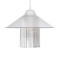 GLOBOSTAR® PROMO 203-0088 Μοντέρνο Κρεμαστό Φωτιστικό Οροφής με Ντουί 1 x E27 AC 220-240V IP20 - Λευκό - Μ25.5 x Π25.5 x Υ20cm