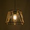 GLOBOSTAR® JUTE 203-0090 Μοντέρνο Κρεμαστό Φωτιστικό Οροφής με Ντουί 1 x E27 AC 220-240V IP20 - Μαύρο & Μπεζ - Μ30 x Π30 x Υ23cm