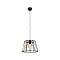 GLOBOSTAR® JUTE 203-0090 Μοντέρνο Κρεμαστό Φωτιστικό Οροφής με Ντουί 1 x E27 AC 220-240V IP20 - Μαύρο & Μπεζ - Μ30 x Π30 x Υ23cm