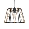 GLOBOSTAR® JUTE 203-0090 Μοντέρνο Κρεμαστό Φωτιστικό Οροφής με Ντουί 1 x E27 AC 220-240V IP20 - Μαύρο & Μπεζ - Μ30 x Π30 x Υ23cm