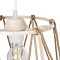 GLOBOSTAR® JUTE 203-0092 Μοντέρνο Κρεμαστό Φωτιστικό Οροφής με Ντουί 1 x E27 AC 220-240V IP20 - Μπεζ - Μ30 x Π30 x Υ23cm
