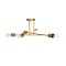 GLOBOSTAR® SPIDI 203-0114 Μοντέρνο Φωτιστικό Οροφής με Ντουί 6 x E27 AC 220-240V IP20 - Χρυσό - Μ61 x Π61 x Υ25cm