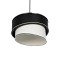 GLOBOSTAR® SONIA 203-0118 Μοντέρνο Κρεμαστό Φωτιστικό Οροφής με Ντουί 1 x E27 AC 220-240V IP20 - Λευκό & Μαύρο - Μ30 x Π30 x Υ24cm