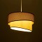 GLOBOSTAR® SONIA 203-0121 Μοντέρνο Κρεμαστό Φωτιστικό Οροφής με Ντουί 1 x E27 AC 220-240V IP20 - Μπεζ & Χρυσό - Μ30 x Π30 x Υ24cm