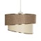 GLOBOSTAR® SONIA 203-0121 Μοντέρνο Κρεμαστό Φωτιστικό Οροφής με Ντουί 1 x E27 AC 220-240V IP20 - Μπεζ & Χρυσό - Μ30 x Π30 x Υ24cm