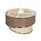 GLOBOSTAR® SONIA 203-0121 Μοντέρνο Κρεμαστό Φωτιστικό Οροφής με Ντουί 1 x E27 AC 220-240V IP20 - Μπεζ & Χρυσό - Μ30 x Π30 x Υ24cm