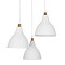 GLOBOSTAR® RADE 203-0128 Μοντέρνο Κρεμαστό Φωτιστικό Οροφής με Ντουί 3 x E27 AC 220-240V IP20 - Λευκό & Χρυσό - Μ40 x Π40 x Υ40cm