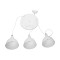 GLOBOSTAR® RADE 203-0128 Μοντέρνο Κρεμαστό Φωτιστικό Οροφής με Ντουί 3 x E27 AC 220-240V IP20 - Λευκό & Χρυσό - Μ40 x Π40 x Υ40cm