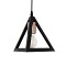 GLOBOSTAR® TRIANGLE 203-0161 Μοντέρνο Κρεμαστό Φωτιστικό Οροφής με Ντουί 1 x E27 AC 220-240V IP20 - Μάυρο & Χάλκινο - Μ24 x Π24 x Υ22cm