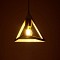 GLOBOSTAR® TRIANGLE 203-0165 Μοντέρνο Κρεμαστό Φωτιστικό Οροφής με Ντουί 1 x E27 AC 220-240V IP20 - Λευκό & Χάλκινο - Μ24 x Π24 x Υ22cm
