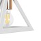 GLOBOSTAR® TRIANGLE 203-0165 Μοντέρνο Κρεμαστό Φωτιστικό Οροφής με Ντουί 1 x E27 AC 220-240V IP20 - Λευκό & Χάλκινο - Μ24 x Π24 x Υ22cm
